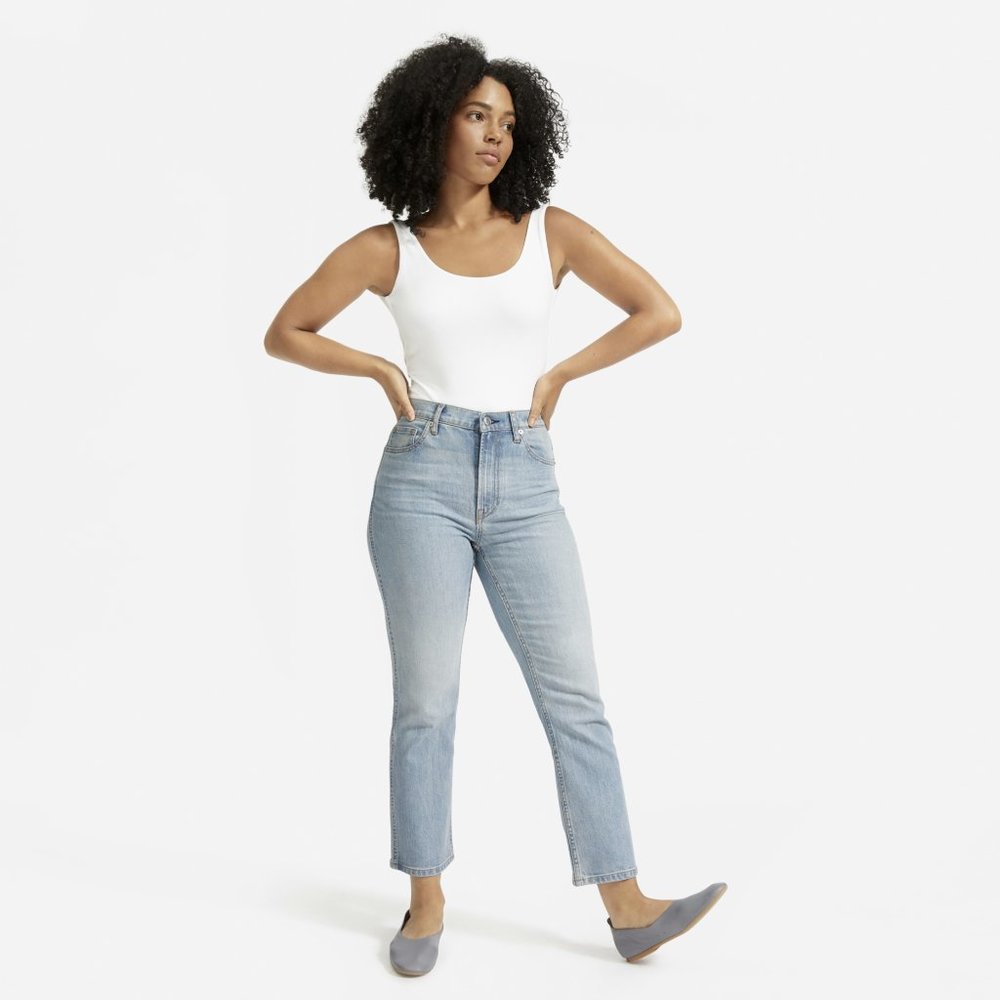 Everlane Cheeky Bootcut Jean in Sunbleached Blue